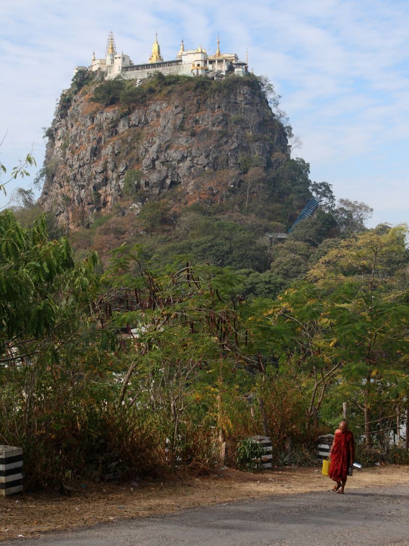 Buddhist monastery on Taung Kalat southwest of Mount Popa