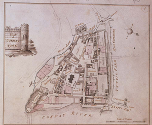 Map of Conwy held by Archives and Special Collections, Bangor University