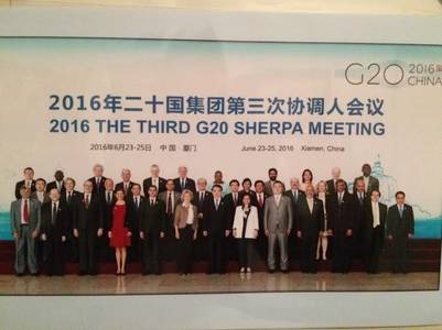 Elección por aclamación. Los sherpas del G20, reunidos en la provincia china de Xiamen
