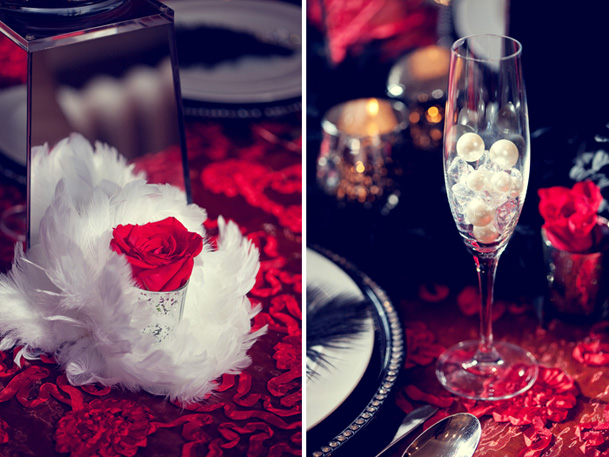 black and red edgy tablescape