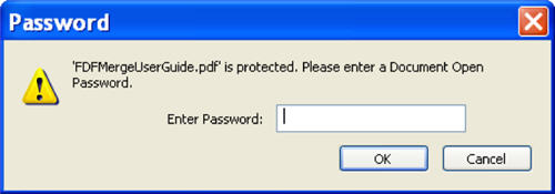 Document Open Password dialog