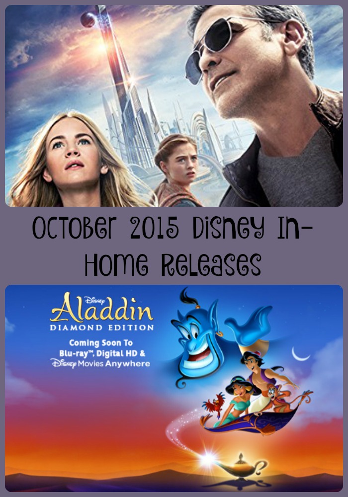It is an exciting month for Disney in-home releases. Bring home Tomorrowland and Aladdin on Blu Ray TODAY!