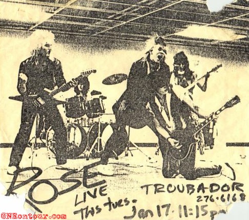 [17/01/84] Troubadour - Hollywood, California, USA.  19840117flyer