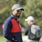 United States vice-captain Tiger Woods during a practice round for the Ryder Cup golf tournament Tuesday, Sept. 27, 2016, at Hazeltine National Golf Club in Chaska, Minn. (AP Photo/Charlie Riedel)