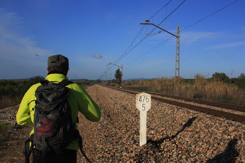 Camino ferroviario hacia Sevilla