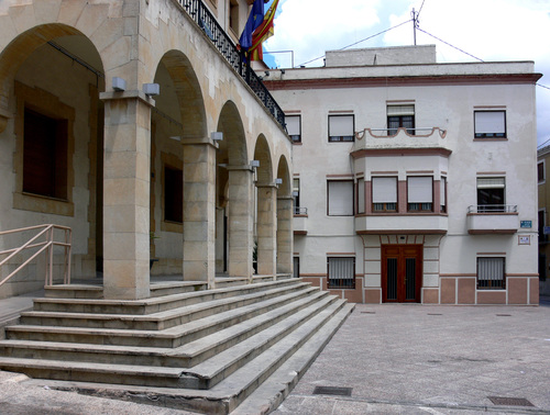 SAX (Provincia de Alicante). Plaza Constitución. Ayuntamiento.