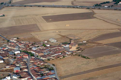 Vista aérea de Villaverde de Guareña