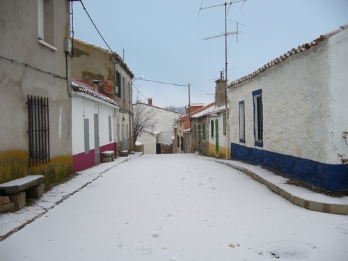 travesía del Barrio de Salamanca nevada