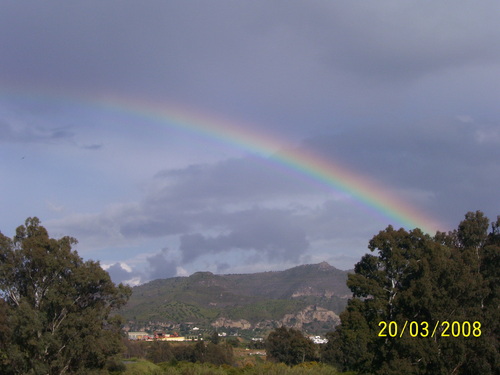 arco iris en Pizarra Malaga