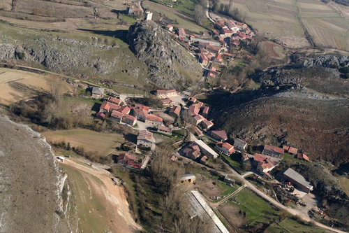 Vista aérea de Urbel del Castillo