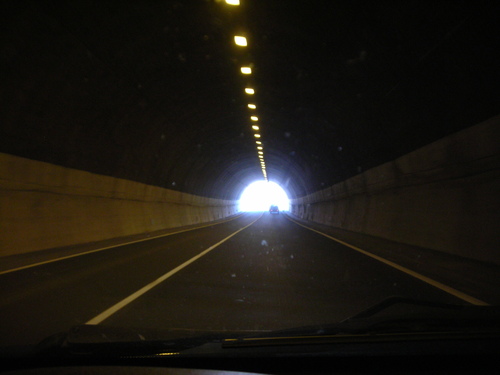 Túnel en la Nacional 340 dirección a Almería. Octubre de 2006