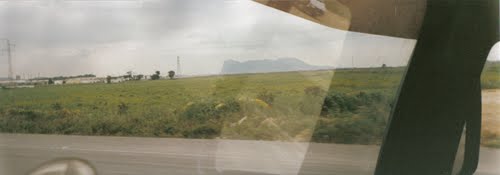 Cart. Nat 340, Blick auf Gibraltar 1994 vom LKW aus