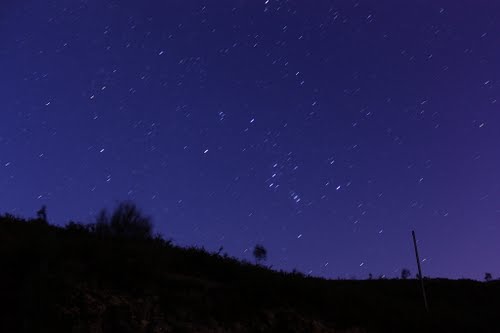 Cielo nocturno desde Campo Lameiro, Pontevedra