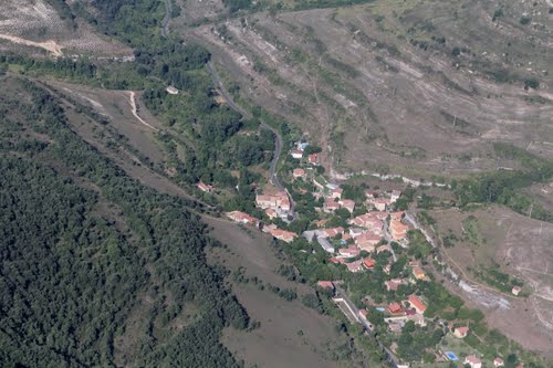 Vista area de Gredilla de Sedano, trmino de Sedano