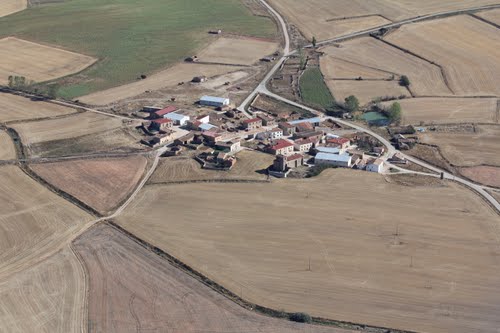 Vista aérea de Esteras de Lubia, término de Almenar de Soria