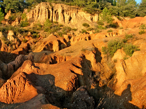 Les Flandes, argiles erosionades, zona de la Venta de Can Mussarro, entre Vallbona i Piera