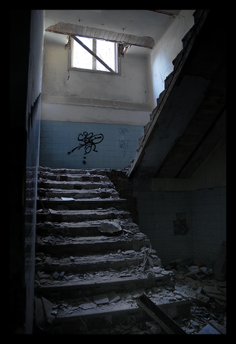 Escaleras interiores del Sanatorio