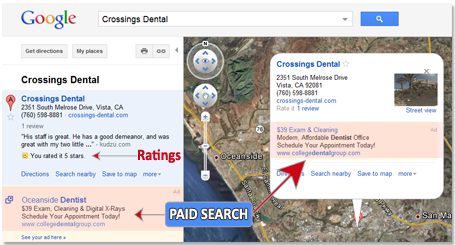 Google Maps Paid Search