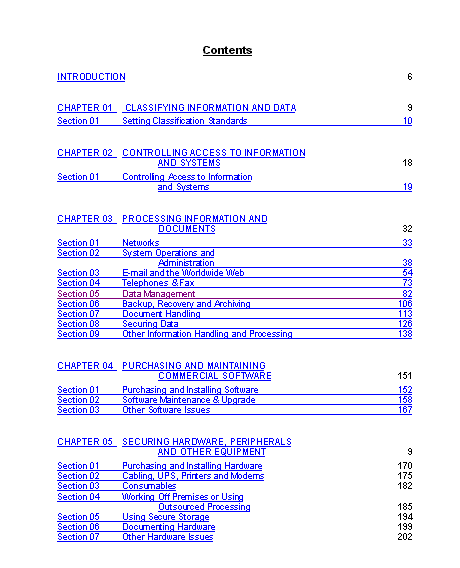 ISO 27002 Aligned Security Policies. Table of Contents
