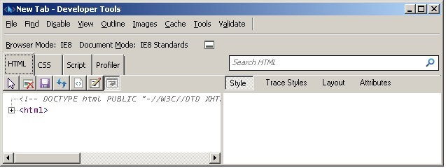 Developer Tools screenshot to disable compatibility mode