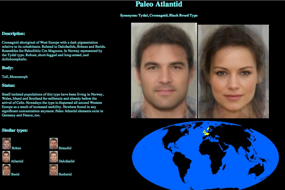 Paleo-Atlantid examples.