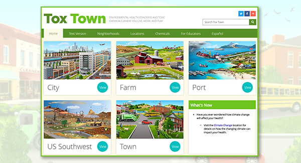 Tox Town website screenshot