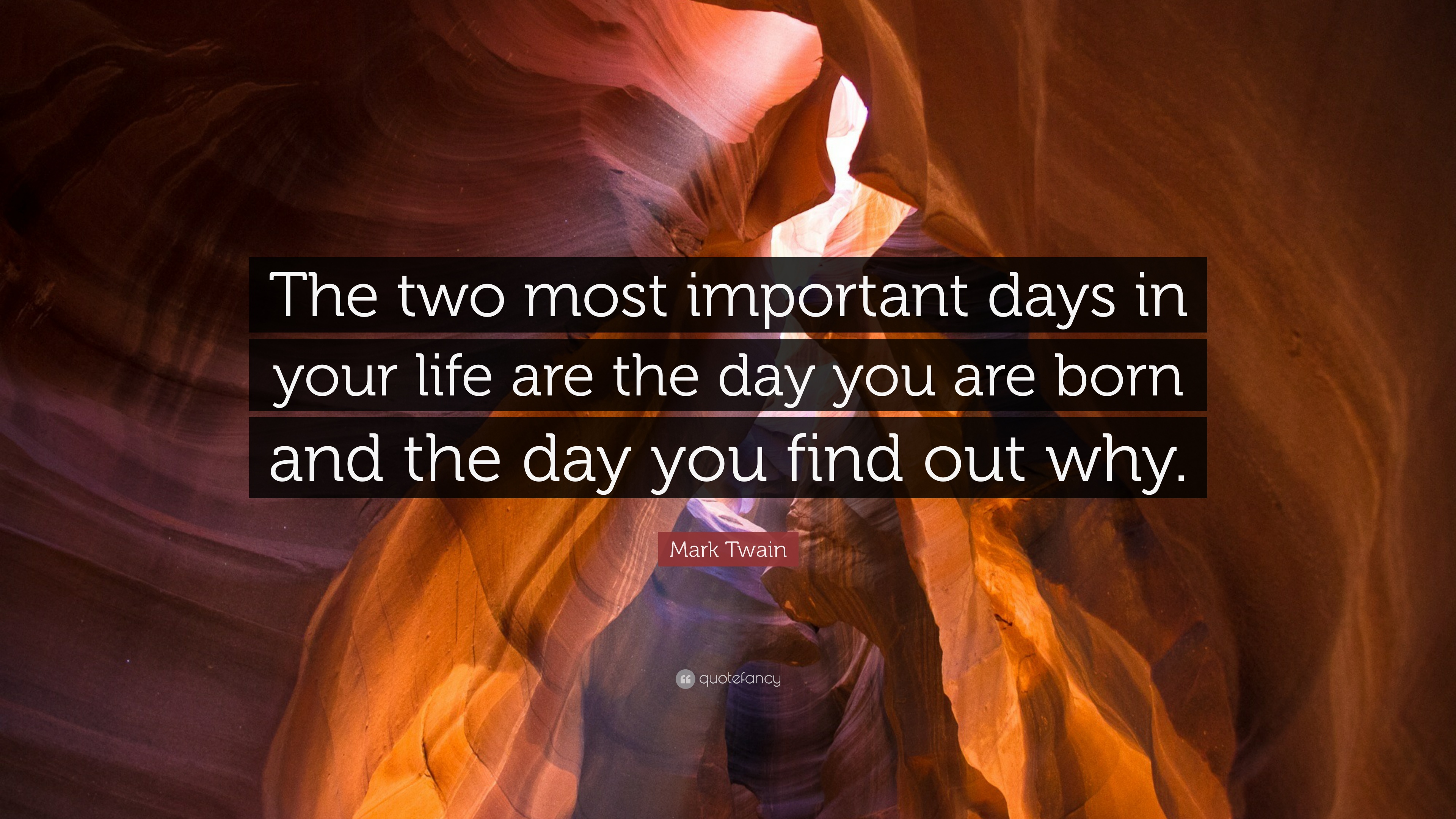Mark Twain Two Most Important Days in Your Life