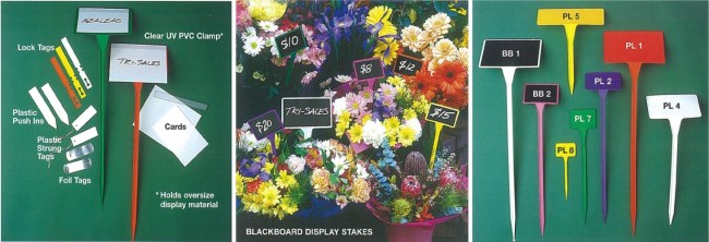 display stakes and plant identification tags