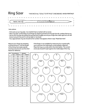 Click Here To Download Ring Sizer Printout