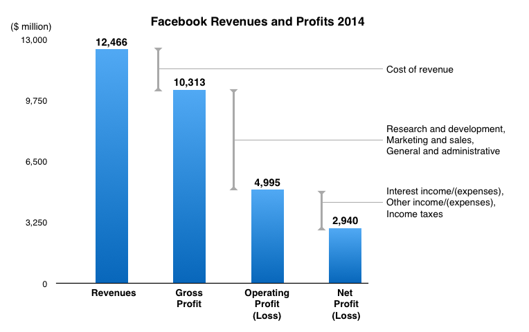 Facebook Revenues and Profits 2014