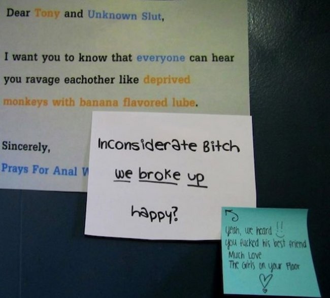 Pure Unbridled Brutality 101 is listed (or ranked) 12 on the list 56 Hilariously Passive-Aggressive College Dorm Room Signs