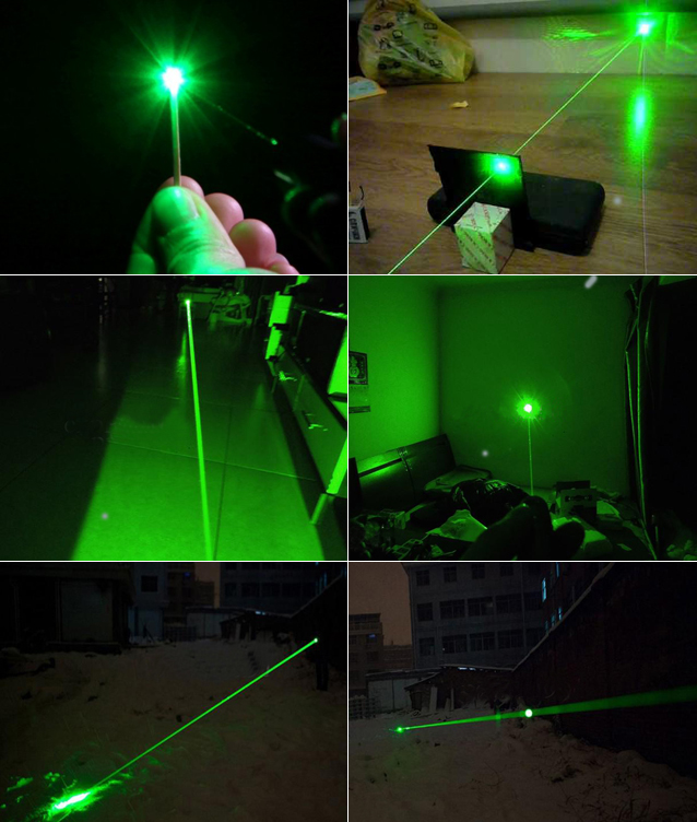 Laserstrahl von Laserpointer Grün Gattling Style