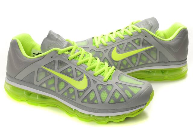 Nike Air Max 2011 Sports Shoes Grey Green Men