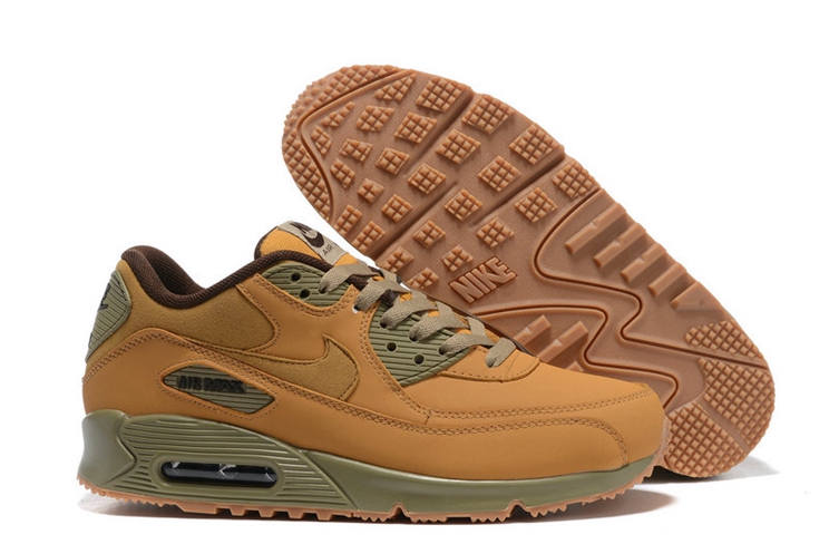 Nike Air Max 90 Winter Premium Wheat 683282-700 Mens Bronze Bronze-Baroque Brown Running Shoes