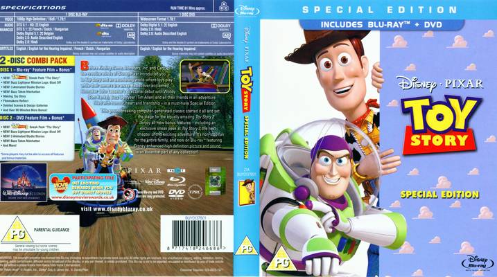 DVD Cover Toy Story 1995 animatedfilmreviews.filminspector.com