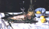E. Manet - "Naturaleza muerta con salmón" - 1880