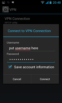 how to setup VPN in android