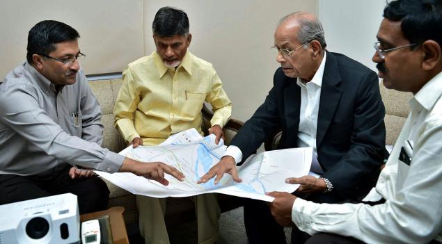 Sreedharan and CBN with Metro Rail Plan
