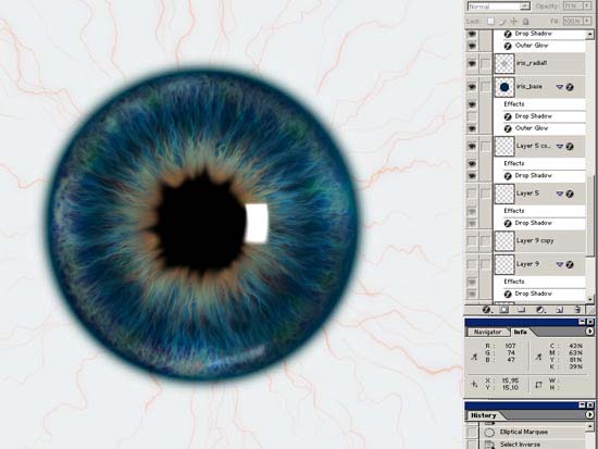 Как нарисовать текстуру глаза