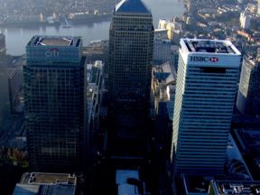 London&#39;s banking sector skyline