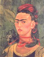 "Autorretrato con mono" - Frida Kahlo - 1945