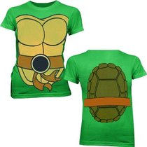 TMNT Teenage Mutant Ninja Turtles Green Costume Juniors T-shirt
