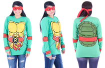 Teenage Mutant Ninja Turtles Long Sleeves Costume T-shirt & Eye Mask