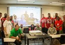 Falcons hit the sticks with military personnel