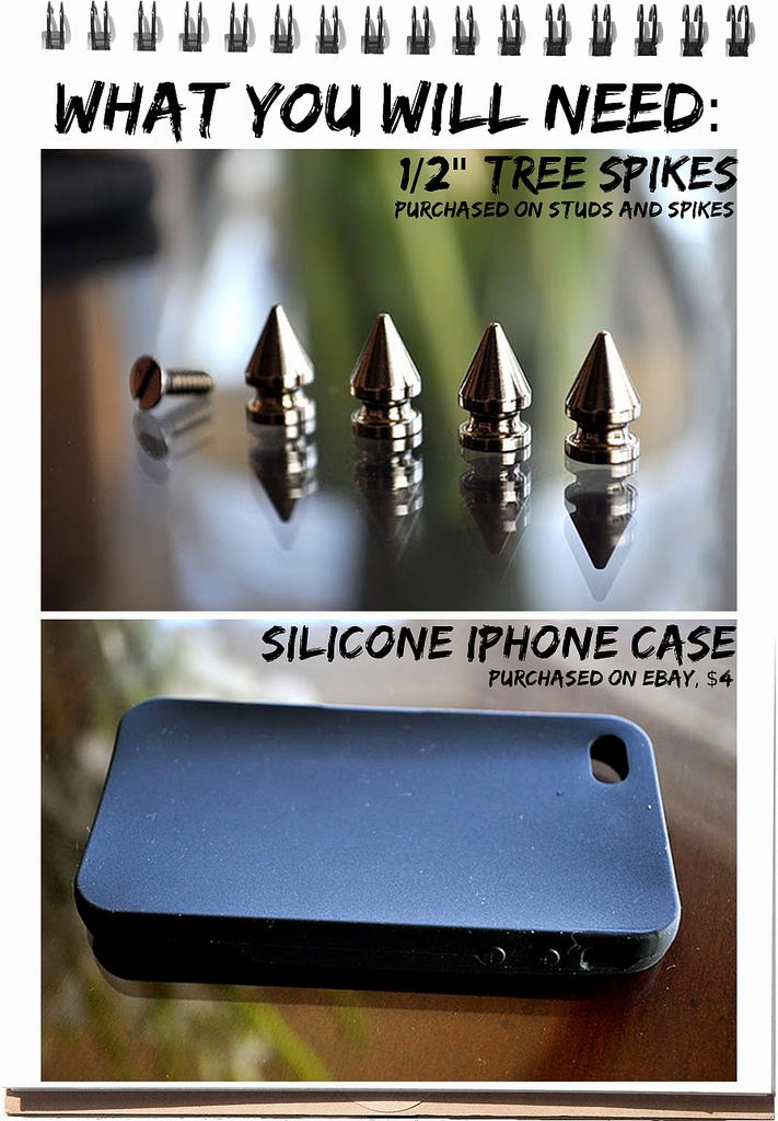 DIY FILES studded iphone case supplies