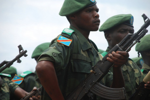 Congolese soldiers march in Walikale, DRC, 2011. Source: ENOUGH (Flickr)