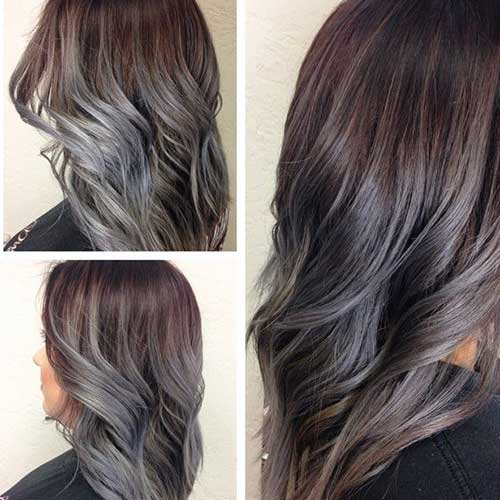 Chic Gray Ombre Hairstyle