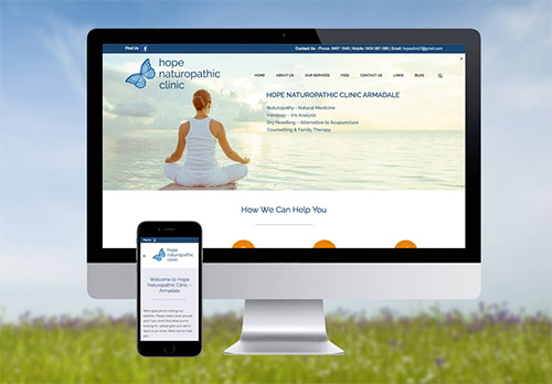 Website, Blogs and Social Media Marketing for Hope Naturopathic Clinic