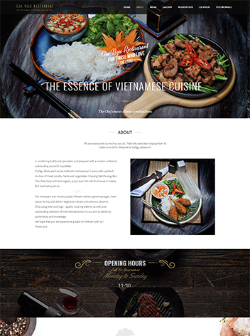 thiết kế website nhà hàng tại hcm