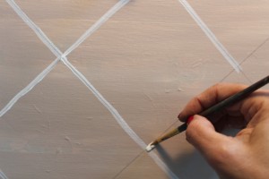 How to Hand-Paint a Faux Tile Back splash